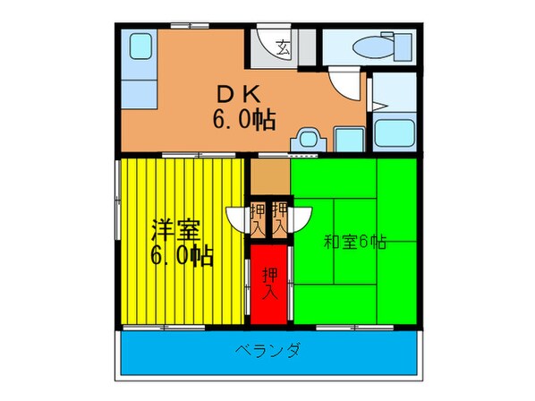 澤仁ハイツの物件間取画像